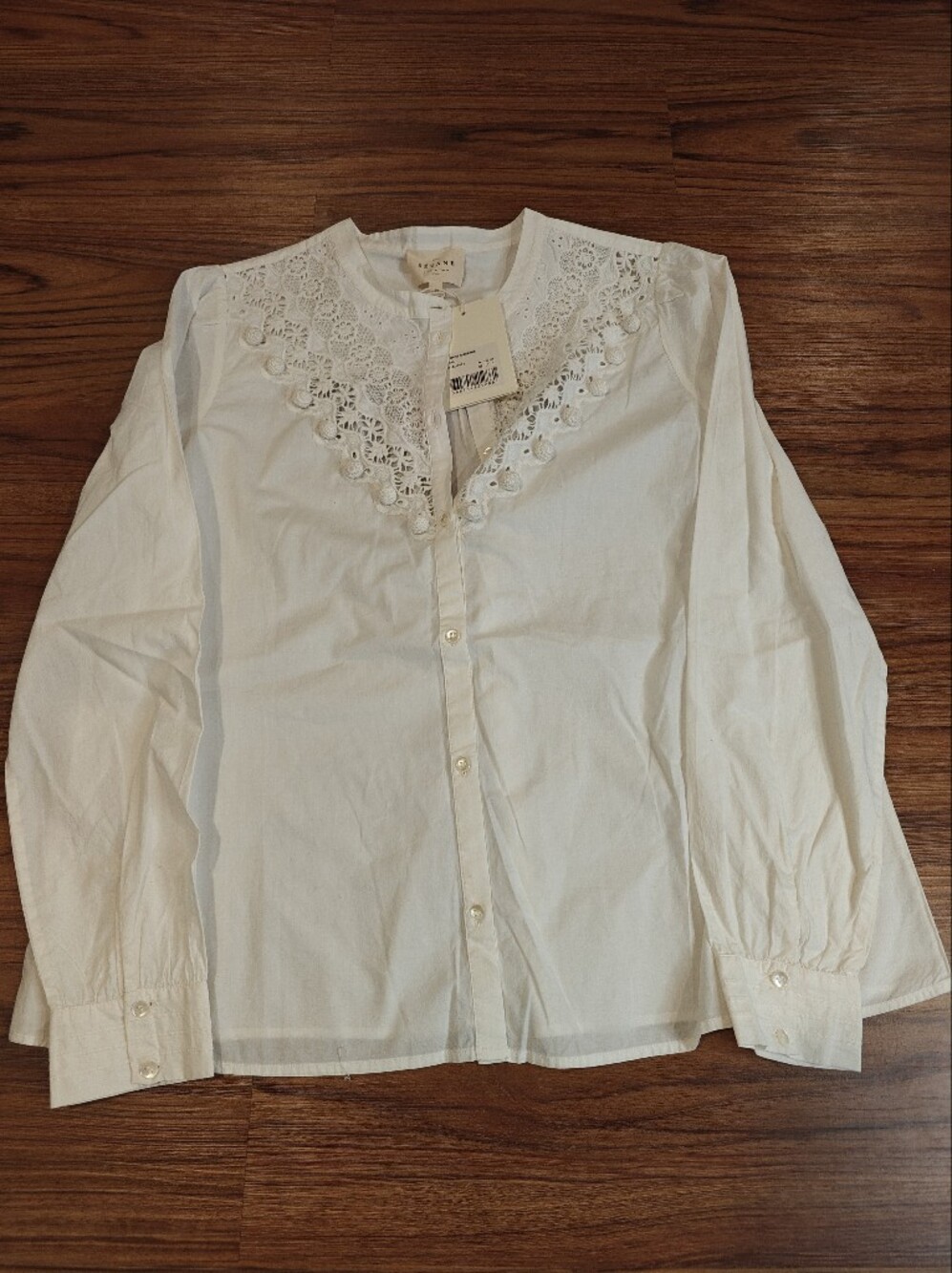 Sezane Charleene Shirt In Ecru